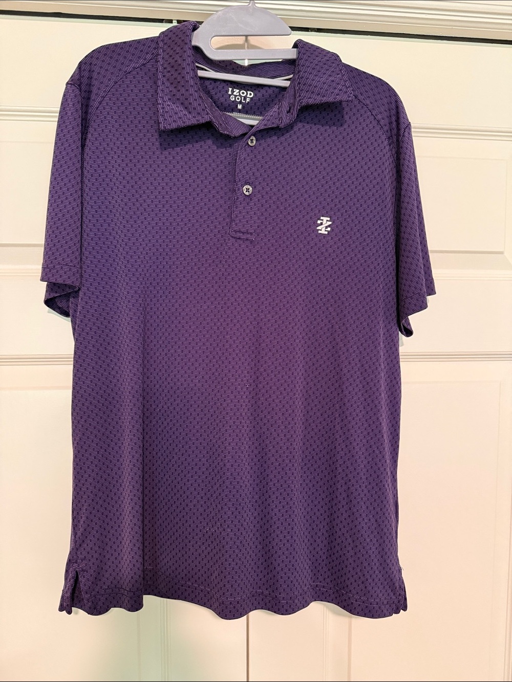 Izod Purple Golf Polo with Subtle Texture